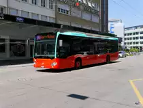 VB Biel - Mercedes Citaro  Nr.196  BE  821196 unterwegs auf der Linie 8 in der Stadt Biel am 10.07.2016