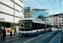 VBZ Zrich Nr. 70 Hess/Vossloh Doppelgelenktrolleybus am 16. Juli 2008 Zrich, Lwenplatz