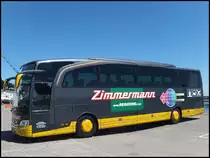 Mercedes Travego von Zimmermann aus Deutschland im Stadthafen Sassnitz am 15.06.2014