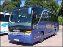 Setra 411 HD von Anker aus Deutschland im Stadthafen Sassnitz am 15.06.2014
