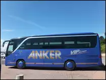 Setra 411 HD von Anker aus Deutschland im Stadthafen Sassnitz am 15.06.2014