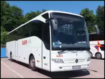 Mercedes Tourismo von Glauch aus Deutschland im Stadthafen Sassnitz am 15.06.2014
