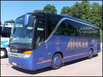 Setra 411 HD von Anker aus Deutschland im Stadthafen Sassnitz am 15.06.2014