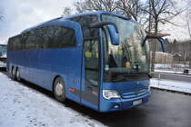 Am 20.01.2016 steht V-VT 550 in der Jesse-Owens-Allee in Berlin. Aufgenommen wurde ein Mercedes Benz Travego (Vogtland Tours).
