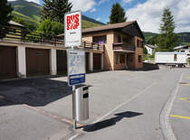 Haltestelle Zouz staziun, am 21.7.2016.