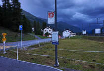 Haltestelle Cinuos-chel – Brail staziun, am 21.7.2016.