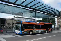 Stadtbus Heilbronn / Heilbronner Hohenloher Haller Nahverkehr GmbH (HNV): Mercedes-Benz Citaro LE der SWH (Stadtwerke Heilbronn GmbH) - Wagen 74, aufgenommen im Juli 2016 am Hauptbahnhof in Heilbronn.