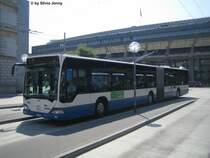 Citaro G Nr. 147 am 30.7.08 am Bahnhof Luzern. Dieser Citaro ist einer der Serie 145-150. Die vom Subunternehmer Heggli bernommen wurde und auf der Linie 12 Luzern Bahnhof - Littau Gasshof eingesetzt werden. Denn sie haben im Gegensatz zu den von den vbl beschafften Citaros keine Kasse.