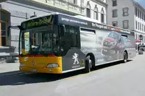 Citaro auf der Linie 1 des Ortsbus Brig-Glis, die letzte Woche noch im Einsatz, am 29.7.16 auf dem Bhf Brig.
