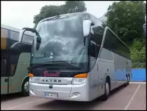 Setra 416 HDH von Brandt aus Deutschland im Stadthafen Sassnitz am 21.06.2014