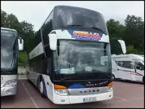 Setra 431 DT von Die Busfahrer Touristik/Stewa aus Deutschland im Stadthafen Sassnitz am 21.06.2014