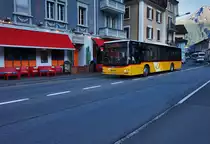 Ein MAN Lion´s City von PostAuo, unterwegs auf der Linie 60.401 (AAGU-Linie 1) als Kurs 115 (Göschenen, Bahnhof - Flüelen, Gruonbach).
Aufgenommen am 20.7.2016, nahe der Haltestelle Erstfeld, Bahnhof.