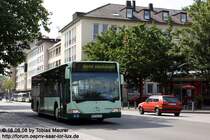 16.08.08: SB-US 293 der SaarBus rckt zum Betriebshof der NVG ein. Ablichten konnte ich den Wagen in der Lindenallee an der gleichnamigen Haltestelle.