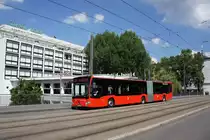 Bus Heilbronn: Mercedes-Benz Citaro C2 Gelenkbus vom Regional Bus Stuttgart GmbH (RBS) / Regiobus Stuttgart, aufgenommen im Juli 2016 im Stadtgebiet von Heilbronn.