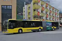 Mercedes Citaro 173, auf der Linie 21, fährt zur Haltestelle beim Bahnhof Interlaken West. Die Aufnahme stammt vom 23.07.2016.