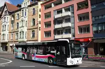Stadtbus Eisenach: Mercedes-Benz Citaro C2 der KVG Eisenach, eingesetzt im Stadtverkehr. Aufgenommen im August 2016 im Stadtgebiet von Eisenach.