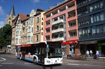 Stadtbus Eisenach: Mercedes-Benz Citaro C2 der KVG Eisenach, eingesetzt im Stadtverkehr. Aufgenommen im August 2016 im Stadtgebiet von Eisenach.