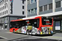 Mercedes Citaro Nr. 62 der AAGL, auf der Linie 80, wartet an der Endstation am Aeschenplatz. Die Aufnahme stammt vom 15.07.2016.