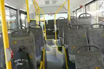 Innenraum des neuen MAN vom Ortsbus, bei der Präsentation am 6.8.16 in Brig.