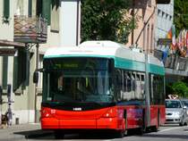 VB Biel - Hess-Swisstrolleybus BGT-N2C Nr.52 unterwegs auf der Linie 4 am 03.08.2008