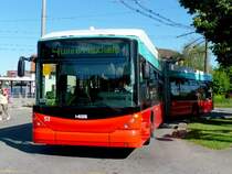 VB Biel - Hess-Swisstrolleybus BGT-N2C Nr.53 unterwegs auf der Linie 4 in Nidau am 03.08.2008