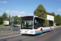 Stadtbus Eisenach: Mercedes-Benz Citaro C2 der KVG Eisenach, eingesetzt im Stadtverkehr. Aufgenommen am Hauptbahnhof von Eisenach im August 2016.
