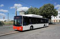 Stadtbus Zwickau: MAN Lion's City CNG der SVZ Zwickau, aufgenommen im August 2016 am Hauptbahnhof in Zwickau.