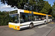 Stadtbus Mainz: MAN NG 312 der MVG Mainz / Mainzer Verkehrsgesellschaft (Wagen 682), aufgenommen im August 2016 in Mainz-Bretzenheim.