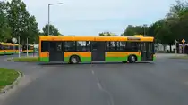 Solaris-Stadtbus am Bahnhof Nyiregyhaza, 29. ‎Mai ‎2016