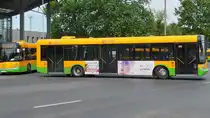 Solaris-Stadtbus am Bahnhof Nyiregyhaza, 29. ‎Mai ‎2016