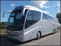 Scania Irizar von Franke-Reisen aus Deutschland im Gewerbegebiet Sassnitz am 25.06.2014