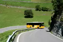 Ein Irisbus Crossway auf der Linie 12.253 Le Châble - Mauvoisin am anfang der Bergpoststrasse in  Lourtier; 21.08.2016