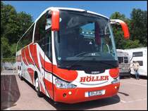 Scania Irizar von Höller-Reisen aus Deutschland im Stadthafen Sassnitz am 26.06.2014