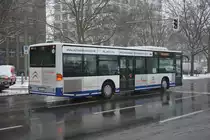 Am 23.01.2016 fährt P-AV 134 für die  Grüne Woche 2016  Shuttle Verkehr zwischen Olympia Stadion und Messe Nord ICC. Aufgenommen wurde ein Mercedes Benz Citaro, BVSG, Betriebshof Potsdam.
