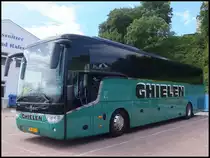 Van Hool TX16 von Ghielen aus den Niederlanden im Stadthafen Sassnitz am 26.06.2014