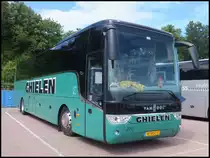 Van Hool TX16 von Ghielen aus den Niederlanden im Stadthafen Sassnitz am 26.06.2014