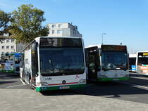 Stadtwerke Aschaffenburg Mercedes Benz Citaro 1 Facelift Wagen 172 und Citaro 1 Wagen 151 am 22.09.16 am Hauptbahnhof
