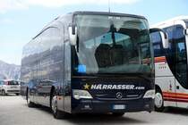 Mercedes Travego  Harrasser , bei den Drei Zinnen/Dolomiten 07.09.2016