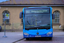 Letzte Fahrt im SEV für den MB CITARO zwischen Pasewalk und Ueckermünde Stadthafen am 23.09.2016.