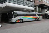 Volvo Flughafenbus, der Fa. Flygbussarna, am 20.09.2016 am Central Bahnhof in Stockholm.