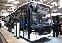 IAA 2016 in Hannover. Zu sehen hier der Scania Citywide LE Hybrid. Aufnahme vom 25.09.2016