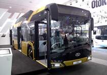 IAA 2016 in Hannover. Zu sehen hier der Solaris Urbino CNG. Aufnahme vom 25.09.2016