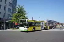 Stadtbus Aschaffenburg / Verkehrsgemeinschaft am Bayerischen Untermain (VAB): Mercedes-Benz Citaro G der Stadtwerke Aschaffenburg Verkehrs-GmbH (STWAB), aufgenommen im September 2016 in der Nähe vom Hauptbahnhof in Aschaffenburg.