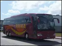 Mercedes Travego von Pelka aus Deutschland im Stadthafen Sassnitz am 02.07.2014