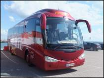 Scania Irizar von Korte aus Deutschland im Stadthafen Sassnitz am 02.07.2014