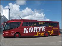 Scania Irizar von Korte aus Deutschland im Stadthafen Sassnitz am 02.07.2014