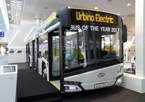 IAA 2016 in Hannover. Zu sehen hier der Solaris Urbino Electric. Aufnahme vom 29.09.2016