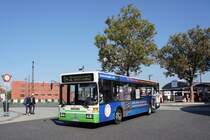 Stadtbus Aschaffenburg / Verkehrsgemeinschaft am Bayerischen Untermain (VAB): Mercedes-Benz O 405 N der Stadtwerke Aschaffenburg Verkehrs-GmbH (STWAB), aufgenommen im September 2016 in der Nähe vom Hauptbahnhof in Aschaffenburg.