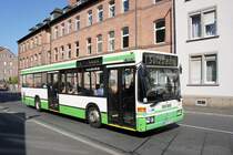 Stadtbus Aschaffenburg / Verkehrsgemeinschaft am Bayerischen Untermain (VAB): Mercedes-Benz O 405 N der Stadtwerke Aschaffenburg Verkehrs-GmbH (STWAB), aufgenommen im September 2016 in der Nähe vom Hauptbahnhof in Aschaffenburg.