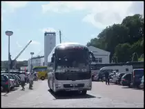 MAN Lion's Coach von Haubold Reisen aus Deutschland im Stadthafen Sassnitz am 02.07.2014